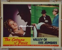 Z368 CATMAN OF PARIS/VALLEY OF THE ZOMBIES lobby card '56