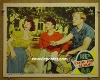 #1558 CAUSE FOR ALARM lobby card #2 50 Loretta Young