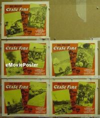 #383 CEASE FIRE 5 LCs '53 3D war movie 