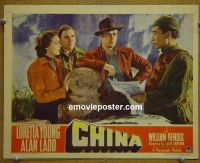 #1569 CHINA lobby card '43 Loretta Young, Alan Ladd