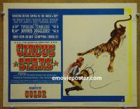 #1570 CIRCUS STARS lobby card #2 '60 cool tiger image!