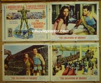 #1170 COLOSSUS OF RHODES 4 lobby cards '61 Sergio Leone