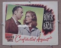 #107 CONFIDENTIAL AGENT LC '45 Boyer, Bacall 
