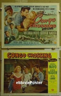 #176 CONGO CROSSING 2 LCs '56 Mayo, Lorre 