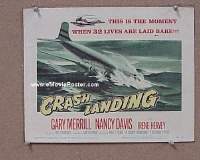 k115 CRASH LANDING title lobby card '58 Nancy Davis