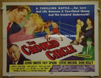 #9110 CROOKED CIRCLE Title Lobby Card '57 film noir
