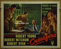 #4282 CROSSFIRE signed LC #2 '47 Bob Mitchum 