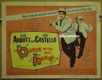 Y078 DANCE WITH ME HENRY title lobby card '56 Abbott & Costello