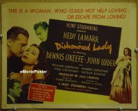 Y088 DISHONORED LADY title lobby card '47 Hedy Lamarr