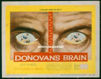 f014 DONOVAN'S BRAIN title lobby card '53 Lew Ayres, Gene Evans