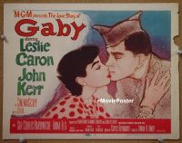 K156 GABY title lobby card '56 Leslie Caron, John Kerr