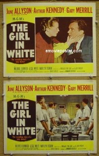 #7675 GIRL IN WHITE 2 LCs '52 June Allyson 
