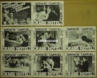 #645 GRAND HOTEL 8 LCs R50s Garbo, Barrymore 