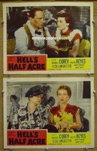 #7792 HELL'S HALF ACRE 2 LCs '54 Evelyn Keyes 