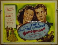 k210 HONEYMOON title lobby card '47 Shirley Temple, Franchot Tone
