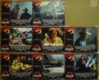 #1054 JURASSIC PARK 8 lobby cards '93 Spielberg