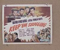 k234 KEEP 'EM SLUGGING title lobby card '43 Dead End Kids, Shemp