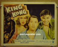 #1910 KING KONG  lobby card #1 R56 Fay Wray,Armstrong