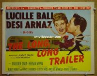 #9249 LONG, LONG TRAILER Title Lobby Card '54 Lucille Ball