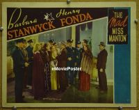 #207 MAD MISS MANTON LC '38 Stanwyck, Fonda 