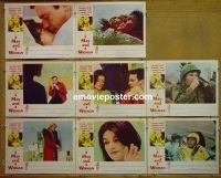 #1064 MAN & A WOMAN 8 lobby cards '66 Anouk Aimee