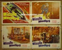 #1178 MISSILE MONSTERS 4 lobby cards 58 cool image!