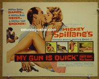 #9293 MY GUN IS QUICK Title Lobby Card '57 Mickey Spillane