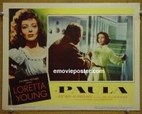 #2161 PAULA lobby card #4 '52 Loretta Young,Kent Smith