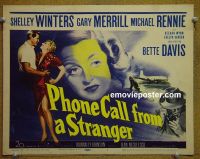 #9317 PHONE CALL FROM A STRANGER Title Lobby Card '52 Winters