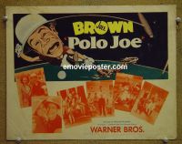 #9322 POLO JOE Title Lobby Card R44 Joe E. Brown, Hughes
