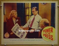 #2185 POWER OF THE PRESS  lobby card '43 Sam Fuller