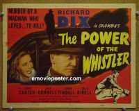 #9323 POWER OF THE WHISTLER Title Lobby Card '45 Richard Dix