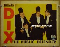 #2199 PUBLIC DEFENDER lobby card '31 Richard Dix