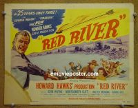 #9335 RED RIVER Title Lobby Card '48 John Wayne, Clift