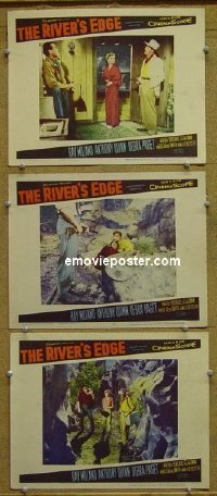 #8440 RIVER'S EDGE 3 LCs '57 Milland, Quinn 