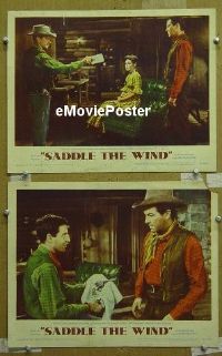 #228 SADDLE THE WIND 2 LCs '57 Cassavetes 