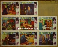 #1090 SHADOW OF THE CAT 8 lobby cards '61 Shelley
