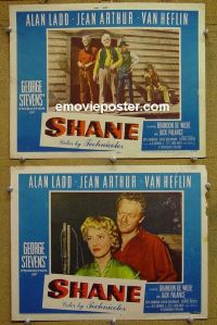 #1339 SHANE 2 lobby cards '53 George Stevens classic