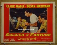 #2326 SOLDIER OF FORTUNE lobby card #6 '55 Clark Gable