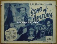 #9375 SONG OF ARIZONA Title Lobby Card R54 Roy Rogers