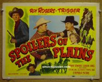 #9377 SPOILERS OF THE PLAINS Title Lobby Card '51 Roy Rogers