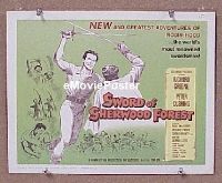 K384 SWORD OF SHERWOOD FOREST title lobby card '60 Robin Hood!