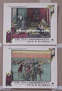 #1232 10 COMMANDMENTS 2 lobby cards '23 DeMille