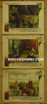 #1187 10 COMMANDMENTS 3 lobby cards '23 DeMille