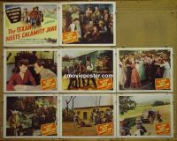 #1101 TEXAN MEETS CALAMITY JANE 8 lobby cards '50 Ankers