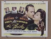 Y344 THEY ALL KISSED THE BRIDE title lobby card '42 Joan Crawford