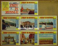 #1105 THIS IS RUSSIA 8 lobby cards '58 Sputnik!