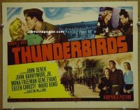 #9404 THUNDERBIRDS Title Lobby Card '52 John Derek,Barrymore