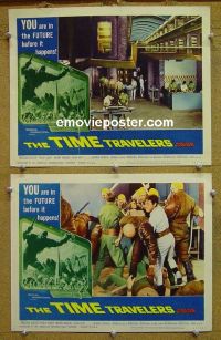 #1352 TIME TRAVELERS 2 lobby cards '64 AIP schlock!