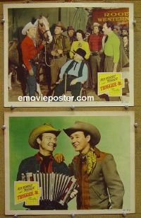 #1353 TRIGGER JR 2 lobby cards '50 Roy Rogers
